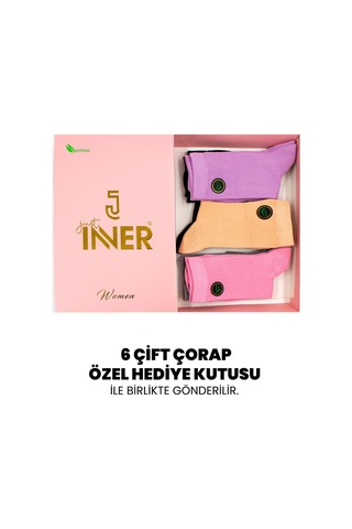 Just Inner Kadın 6 Lı Bambu Çorap Yazlık Hafif Ve Rahat 21100 Renkli