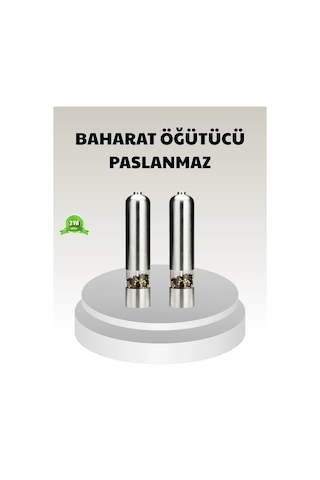 Elektrikli Tuz Karabiber Değirmeni Paslanmaz Gövde, Led Işıklı Ve Ayarlanabilir Öğütme Çok Renkli
