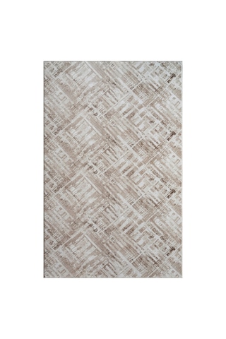Plato Halı Parantez Efsane Lüks Oturma Odası, Salon, Antre, Yıkanabilir Polyester Kaymaz Taban Kahve Halı