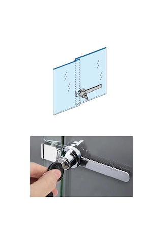 225-140 Sürgülü Cam Kapak Vitrin Kilidi