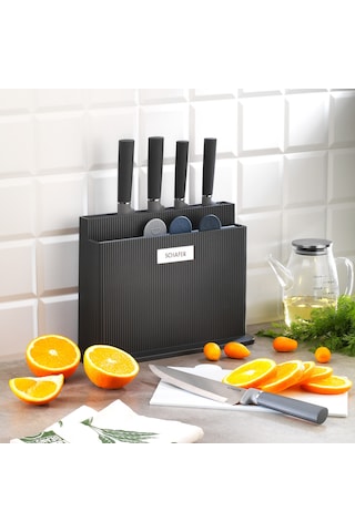 Schafer Forge Kesme Tahtası/bıçak Seti 10 Parça-siyah Siyah