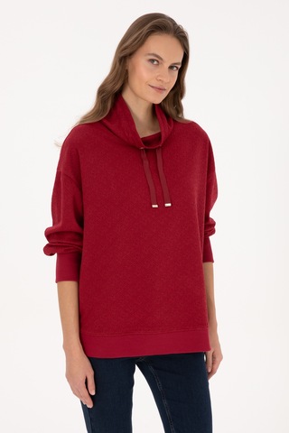U.s. Polo Assn. Kadın Bordo Sweatshirt 50309077-vr014 Bordo