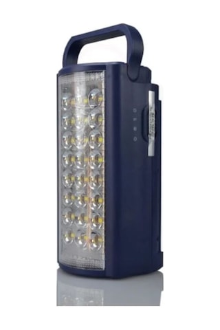Lacivert Usb Şarj Çıkışlı 24 Led 80 Saat Akülü Şarjlı Işıldak