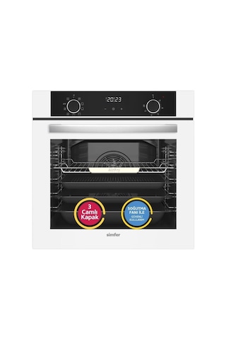 Simfer 10 Fonksiyon Airfry Beyaz 2'li Ankastre Set (8216 Fırın + 3507 Ocak)