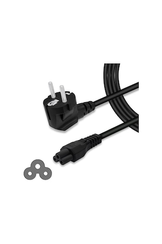 Koodmax 50 Adet Laptop Adaptör Güç Elektrik Kablosu Yonca Power Kablo - 1.5 Metre