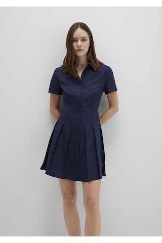 Mavi - Lacivert Pileli Mini Elbise 1310762-82318 Lacivert