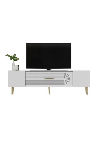 Dekol3ct Tv Sehpası Beyaz-altın