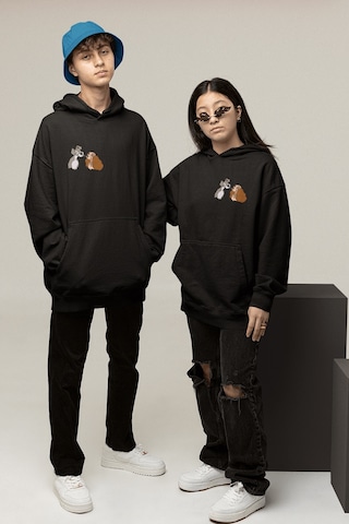 Leydi Ve Sokak Köpeği Sevgili/çift/arkadaşlık 2'li Kapşonlu Sweatshirt Seti 001