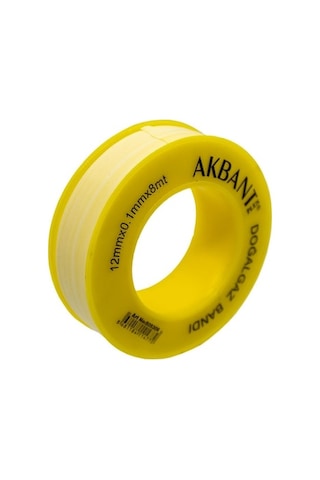 Akbant 505306 Sarı Doğalgaz Teflon Bant (Gazlar Için) 12Mm X 8Mt (553623049)