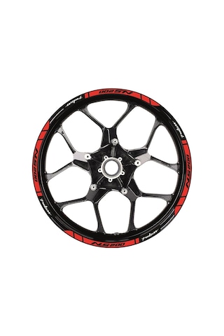 Bajaj Pulsar Ns200 Baskılı Jant Dışı Şerit Motosiklet Sticker Modeli Kırmızı