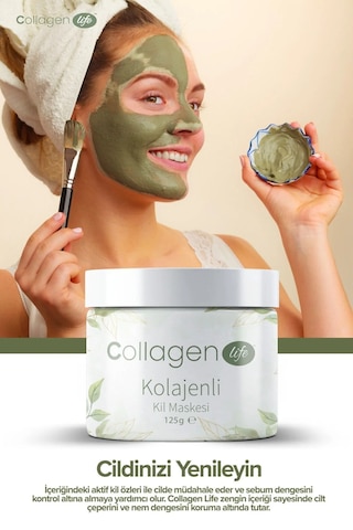 Collagen Life Akne Ve Siyah Nokta Karşıtı Kolajenli Kil Maskesi 125gr