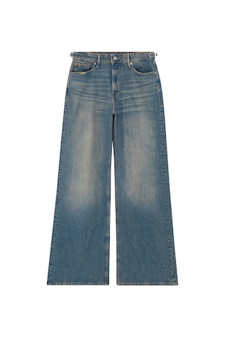 Good American Ayarlanabilir Kenarlarıyla Geniş Paça Pantolon Darkblue