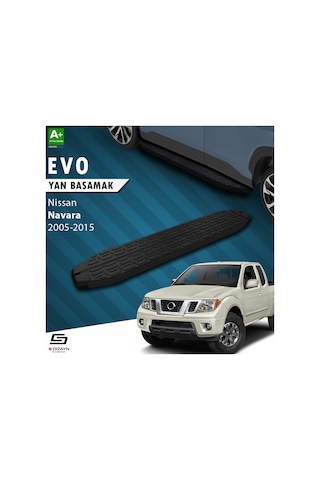 S-dizayn Nissan Navara 2 Evo Siyah Yan Basamak 203 Cm 2005-2015