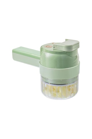 Ximistore9 Kablosuz Elektrikli Sarımsak Dilimleyici - Hızlı Sebze Kesme, Bebağe Yemek Hazırlama, 800mah Pil, El Tutan Tasarım Yeşil