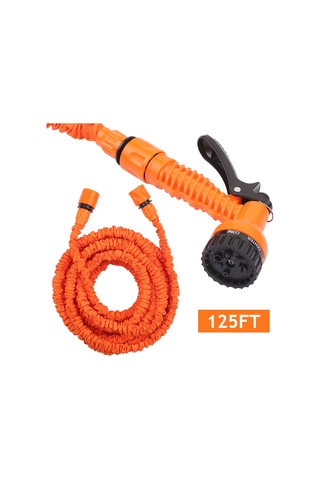 Qingmipy Genişleyebilir Bahçe Hortumu - 7 Fonksiyonlu Püskürtme Başlığı İle Yüksek Basınçlı Esnek Hortum 125ft/38m