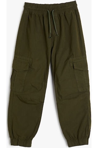 Koton Basic Jogger Pantolon Beli Bağlamalı Pamuklu Haki 4skb40021tw 4SKB40021TW853 Haki