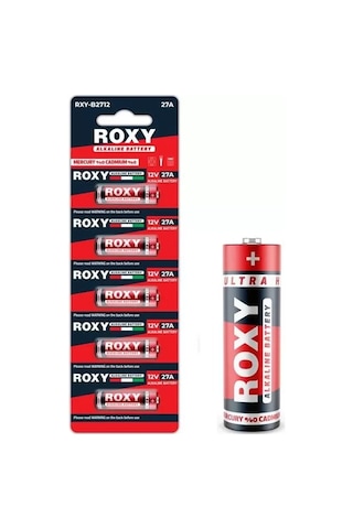 Sh Roxy Rxy-b2712 İnce 12 Volt Alkalin 27a Alarm Pil 5'li Paket Najmaddin