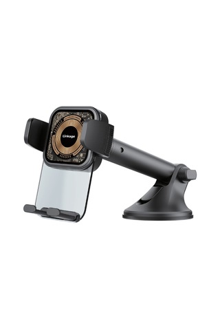 Lws6 15w Kablosuz Hızlı Şarjlı Vantuzlu Araç İçi Telefon Tutucu - Şeffaf Gövdeli, 360 Derece Dönebilen Cam Ve Torpido Uyumlu Tutucu