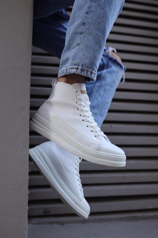 Yüksek Taban Ayakkabı C-030 Beyaz Renklı