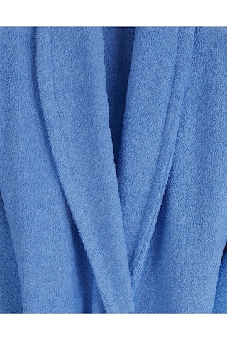 Mavi Büyük Beden Şalyaka Pamuklu Hamam Sauna Banyo Battal Kadın Erkek Unisex 3xl 4xl Bornoz