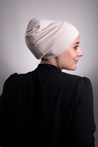 Bej Pratik Hazır Geçmeli Iç Bone Viskon Kumaş Dikişsiz 3003_12 Bej