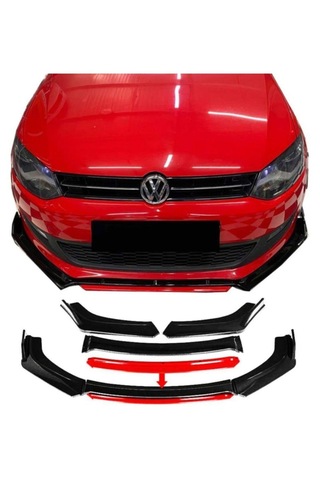 Opel Vectra 06 Uyumlu Ön Lip 4 Parça Kırmızı