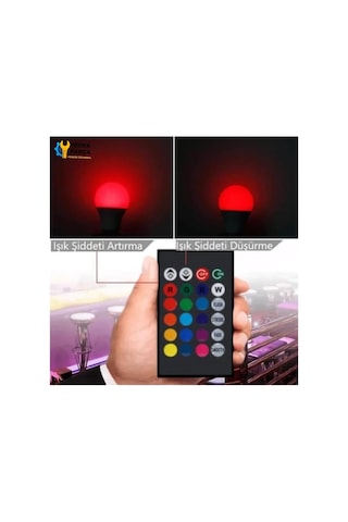 Winnboss Uzaktan Kumandalı 6500k 9w Rgb Led Ampul Beyaz Işık, Standart, Yk-270013, Çok Renkli, Kadın Diğer
