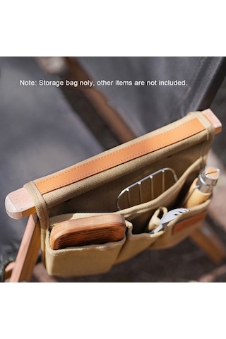 Novahub Kampanya Çok Cepli Sandalye Askılı Organizeri - Pratik Saklama Çantası 31x23 Cm Kum Kum