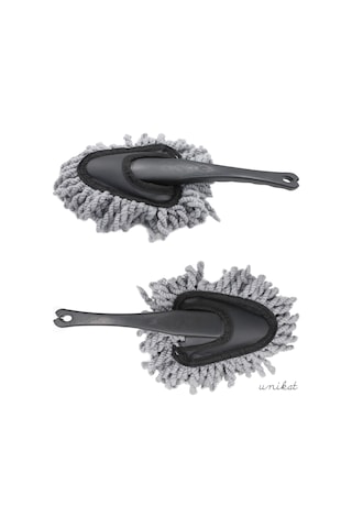 Makarna El Mopu Mini Mikrofiber Toz Alma Ve Islak-kuru Temizleme Fırçası 1 Adet Gri