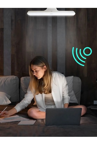 Hareket Sensörlü Şarjlı Led Aplik 3 Farklı Işık Dokunmatik Sistem Beyaz