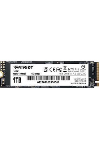 Patriot P320P1TBM28 P320 1 TB M.2 2280 PCIe Gen3 X4 SSD