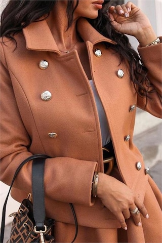 Dip Moda Kadın Skuba Süet Astarlı Etek Ceket İkili Takım Dpnbemp1156 Camel
