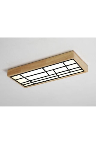 Ahşap Çerçeve Tavan Led Aydınlatma Avize 30X120Cm Salon Yatak Od (521928391)