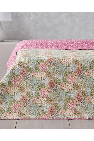 English Home Blossom Bouquet Çift Kişilik Çok Amaçlı Örtü 200x220 Cm Pembe Pembe