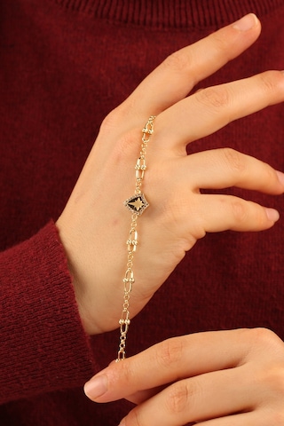Çgk Çiğdem Gürel Kuyumculuk Yıldız Model Ataç Zincir Altın Bileklik Gold