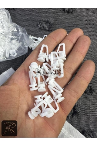 Perde Düğmesi Sert Plastik 50 ad Mukavemetli Kilitli