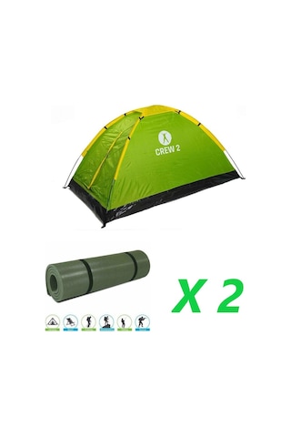 Upland Crew 2 Çadır 2 Kişilik Kamp Matı 2 Adet Yeşil
