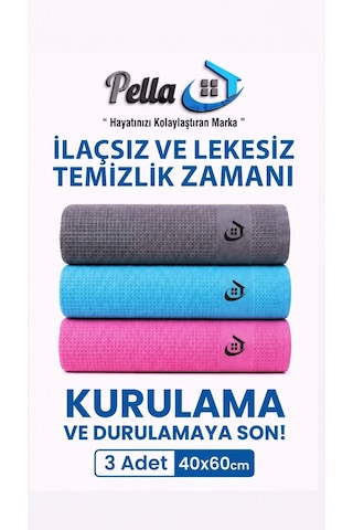Active Çamaşır Suyu Ile Kullanılabilen Tek Mikrofiber 3'lü Temizlik Bezi 40x60 Büyük Boy Karışık Active Çamaşır Suyu Ile Kullanılabilen Tek Mikrofiber 3'lü Temizlik Bezi 40x60 Büyük Boy Karışık