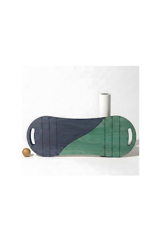 Yeşil/lacivert Denge Tahtası Balance Roller Board Çift Fonksiyonlu Sörf Eğitim Tahtası Kaykay Eğitim Tahtası 73 Çok Renkli