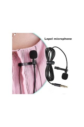 Klipsli Yaka Mikrofonu - Kompakt Yaka Mikrofonu, Taşınabilir