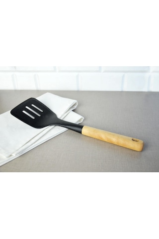 Nishev Küçük Ahşap Saplı Spatula Mutfak Aleti Nishev-x000053