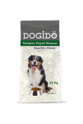 Dogido 17/7 Kuzu Etli Pirinçli Yetişkin Köpek Maması 15 KG