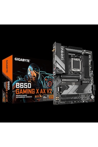 Gıgabyte B650 Gamıng X Ax V2, 4xddr5, 3xm.2, Dp, Hdmı, Type-c, Wi-fi 6e, Bluetooth V5.3, Am5 Soket G