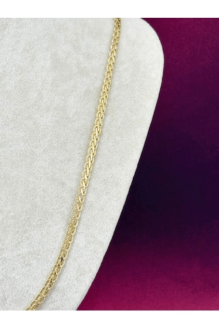 İnce Örme Burgu Model Gold Kolye Gold