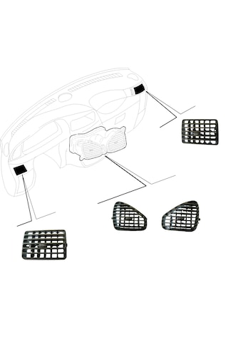 Palio Albea Siena Orta Yan Takım Kalorifer Difüzörü Izgarası