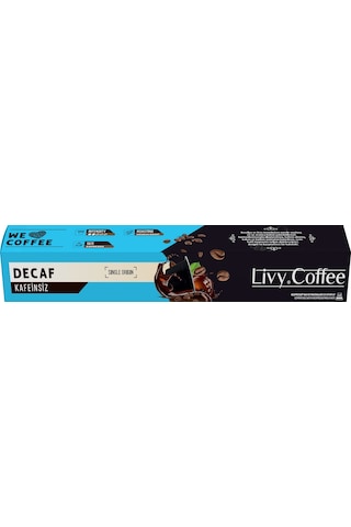 Livy Coffee Nespresso Uyumlu Decaf Kafeinsiz Kapsül Kahve 10'lu