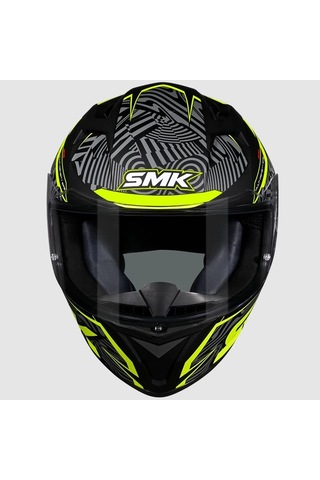 Smk Stellar-s01 Fury Kapalı Kask Ma264 Siyah Sarı