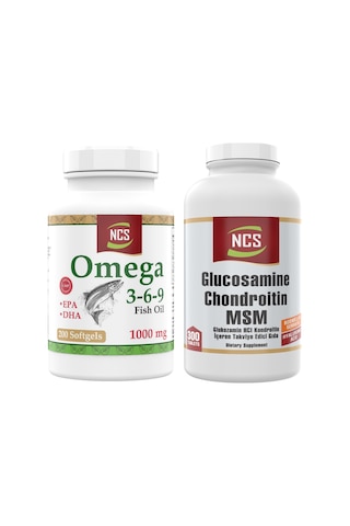 Ncs Glucosamine Chondroitin Msm 300 Tablet + Ncs Omega 369 200 Softgel