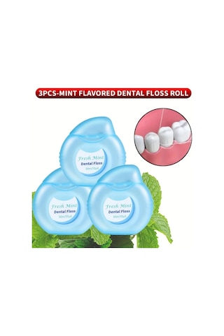 Willowhaven 3 Adet Nane Aromalı Diş İpi Şeritleri - Taşınabilir Çanta Boy