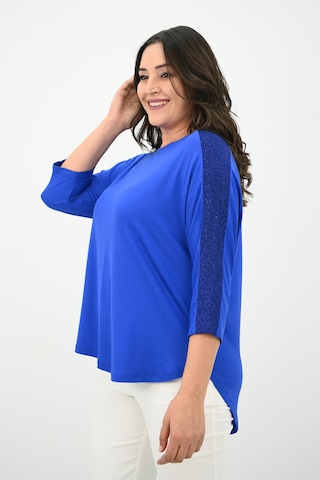 Kadın Büyük Beden Kolları Sim Detaylı Bluz 1855 001